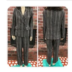 AS by DF Snake Print Pant Suit Tan Gray Black Medium 8